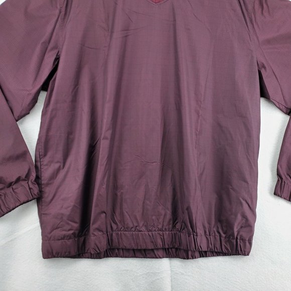 PGA Tour Shirt Men's V-Neck Pullover Long Sleeve Plaid Red Extra Large - Picture 2 of 12